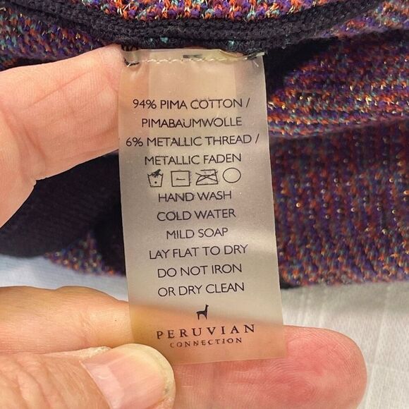 Peruvian Connection Multicolor Aztec Print Pima Cotton A-line Skirt Size Large - Picture 6 of 7